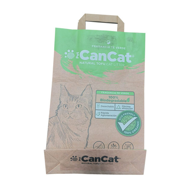 3.6kg 7L Custom Logo Pet cat litter disposal bags White PP Lamination
