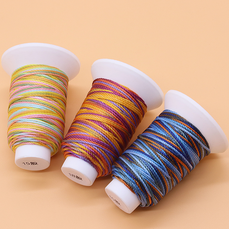 1.0mm MERCERIZED Colorful Braided Rope Handmade Braided Thread Friendship Bracelets