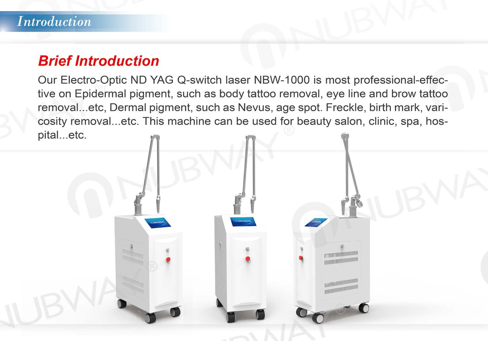 Laser Tattoo Removal Pigmentation Skin Tightening Q Switched Nd Yag Laser Machine
