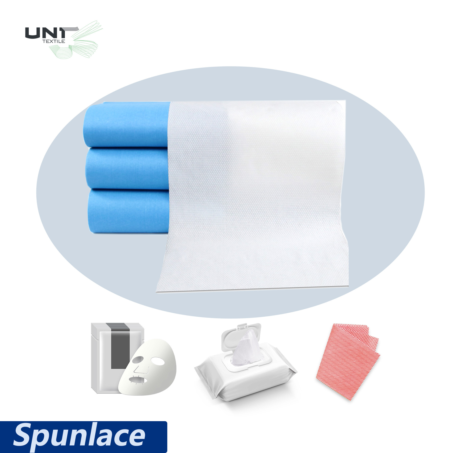 High Abrasion Spunlace Nonwoven Fabric With Low Flammability Good Chemical Resistance