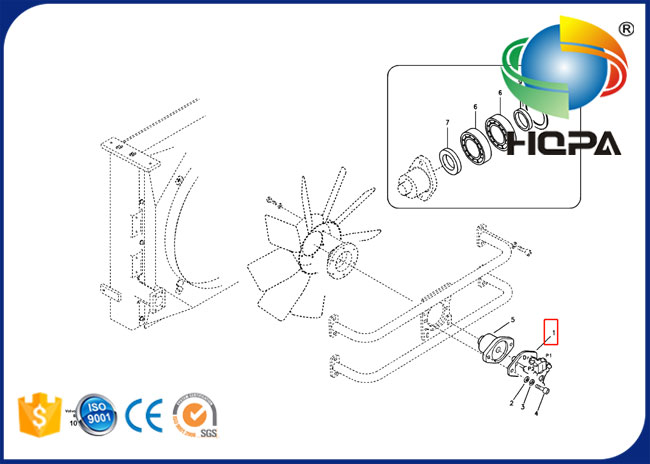 VOE14531612 14531612 Oil Cooling Fan Motor Pump For Volvo Excavator