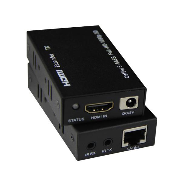 Support 3D 1080P Hdmi Extender Over Fiber Cat 5E / 6 Cable Bi Directional IR