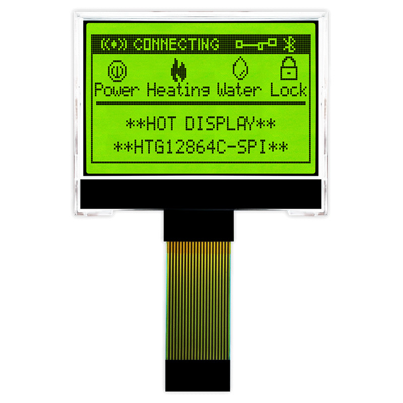 128X64 COG LCD Module ST7567 SPI FSTN Display With White Side Backlight HTG12864C-SPI