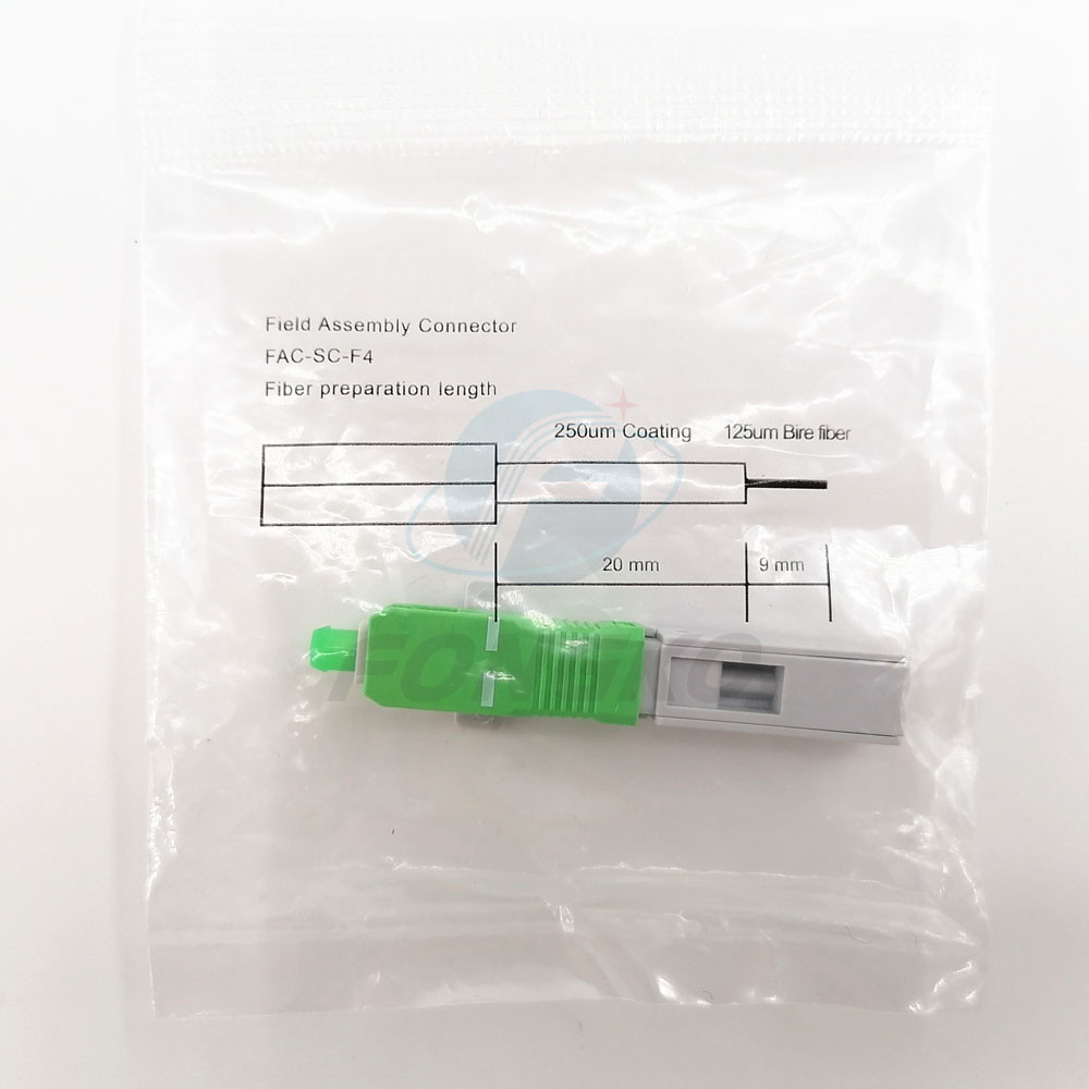 Quick Field Assembly Fiber Optic Fast Connector FTTH SC APC