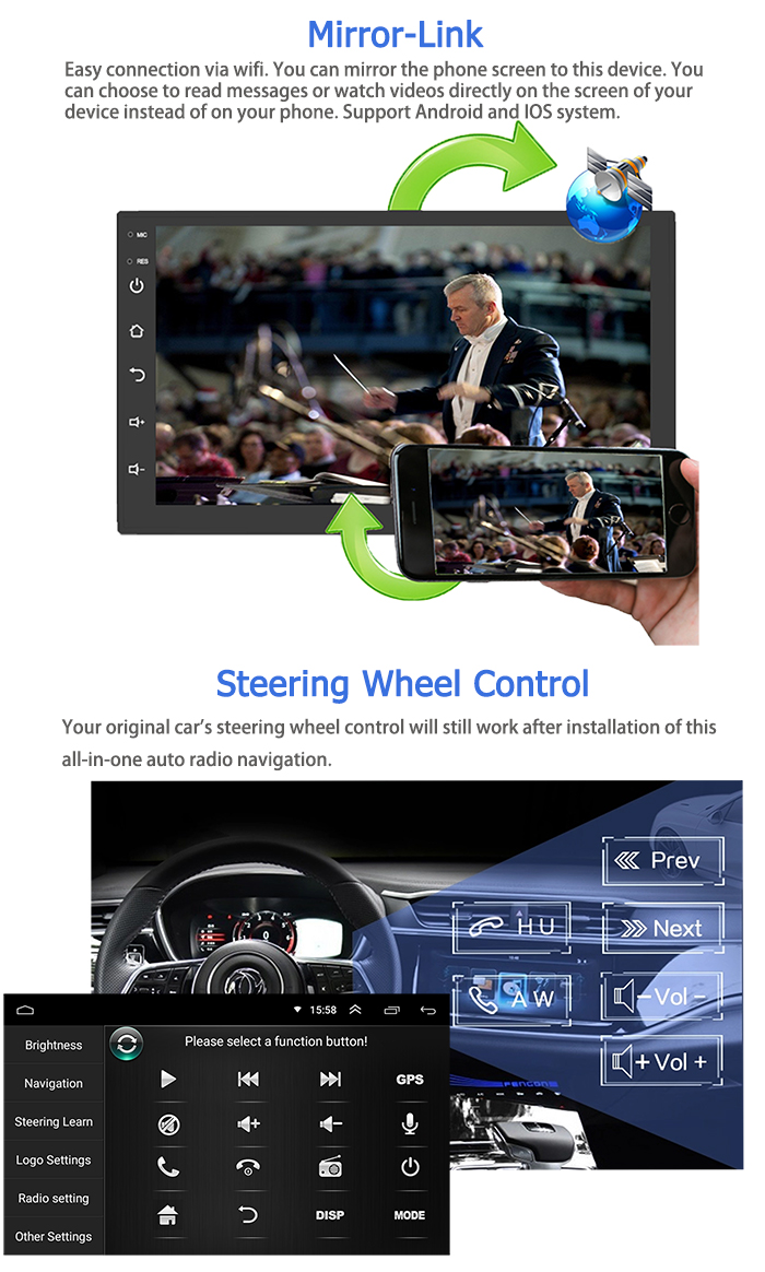 GPS WIFI BT Easy Link Touch Screen Android 10 Car Radio For Toyota Corolla 2007-2013 9 Inch Android Car Stereo
