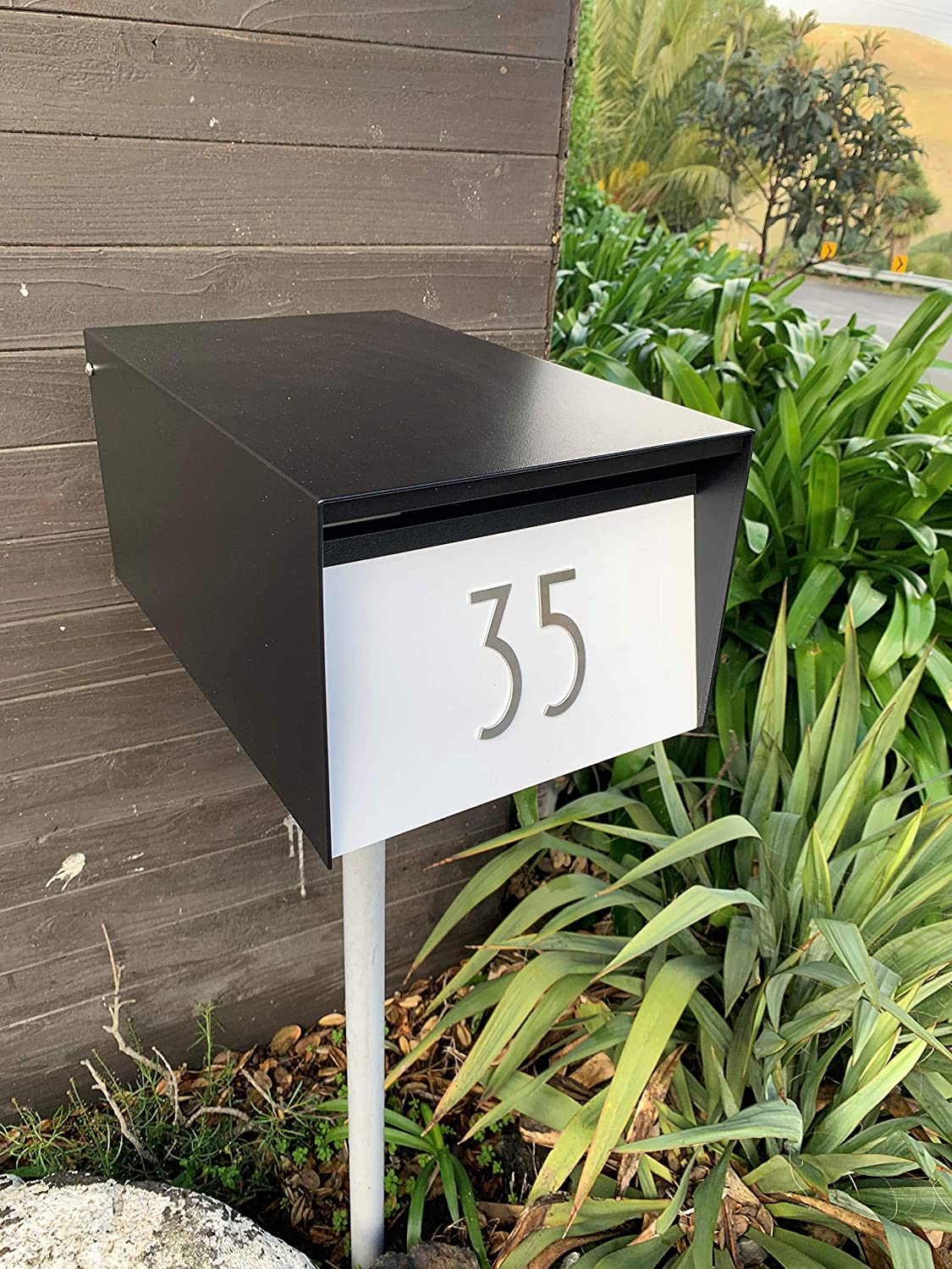 All-Season Matte Black Townhouse Outside Mailboxes with Practicality and Convenience