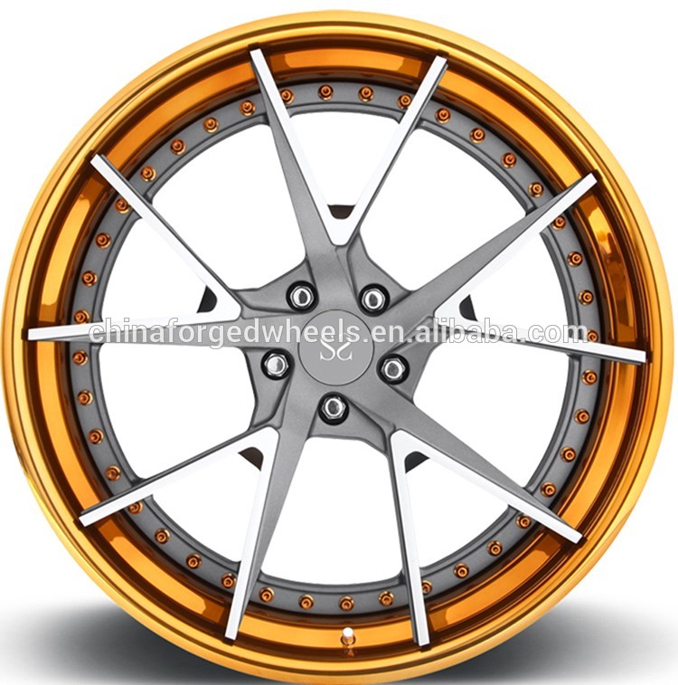 21inch Rims Polish Customized 2-PC Forged Alloy Rims For Maserati / Rim 20" Forged Wheels