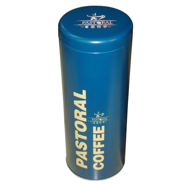 Round Blue Food Grade Tin Container
