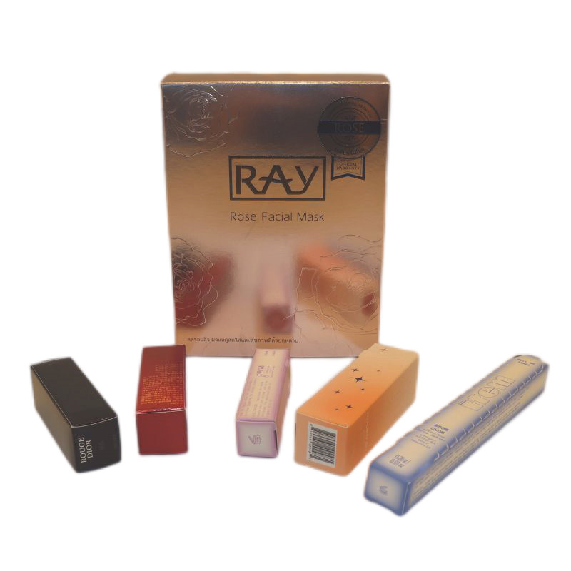OEM Cosmetic Packing Box , Custom Lipstick Packaging Boxes Holographic Mylar Material