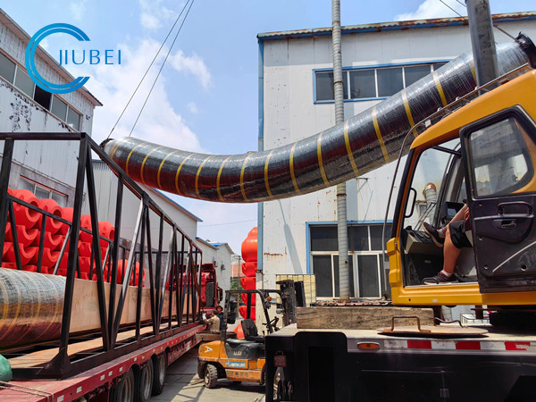 Self Floating Dredge Hose Abrasion Resistant Rubber With Flanges