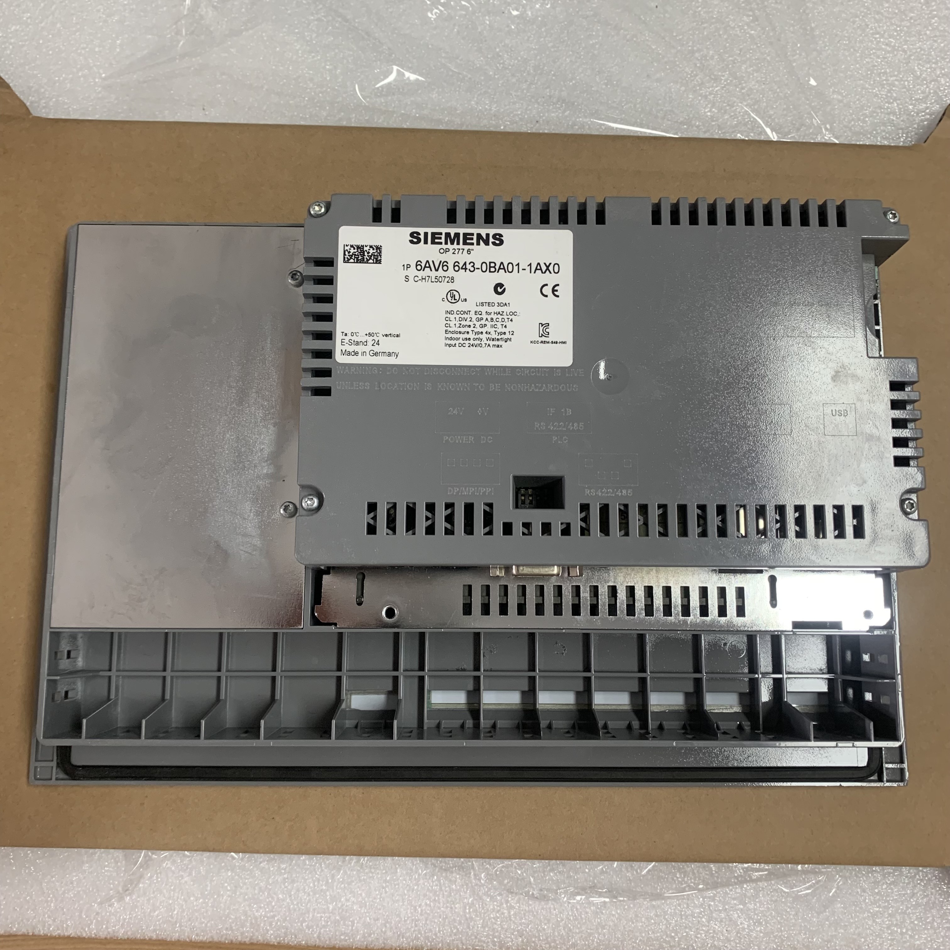  Siemens 6AV6643-0BA01-1AX0 Operator Interface Simotic OP 277 Manufactures