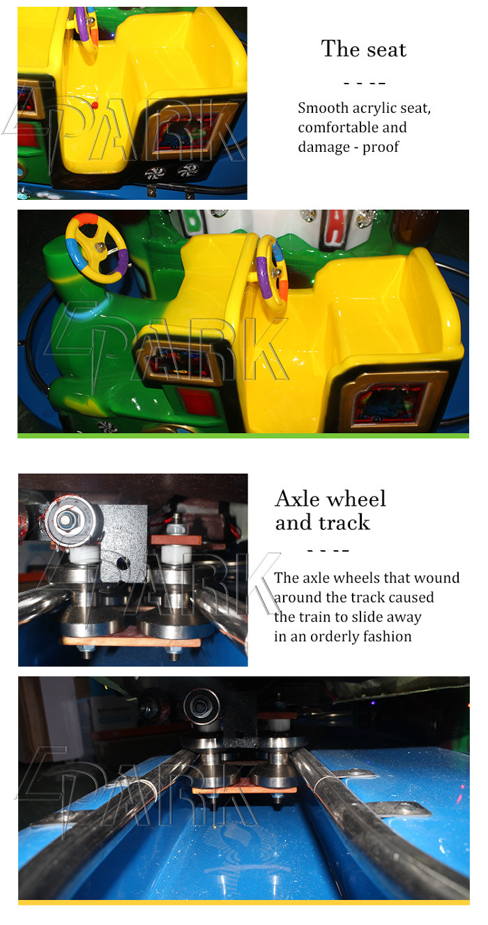 Round Castle Kiddie Ride Train Game Machine For Amusement Park 300W