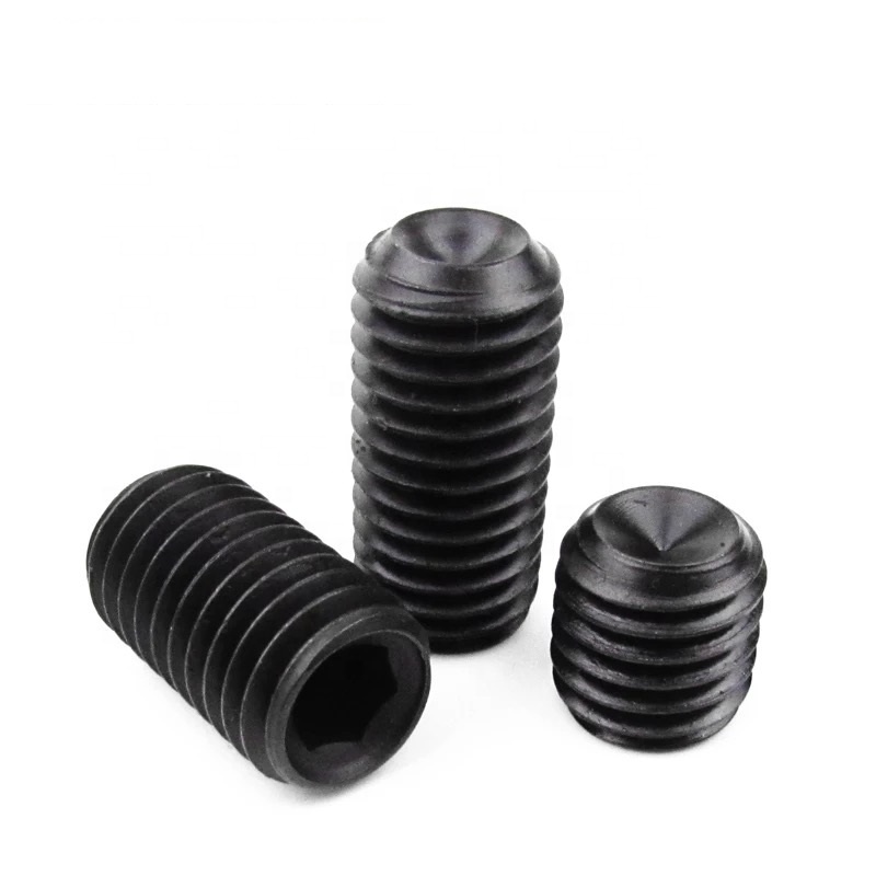 Precision Nonstandard Parts Grade 12.9 Concave End Hexagonal Tight Set Screw DIN914 Headless Machine Screw