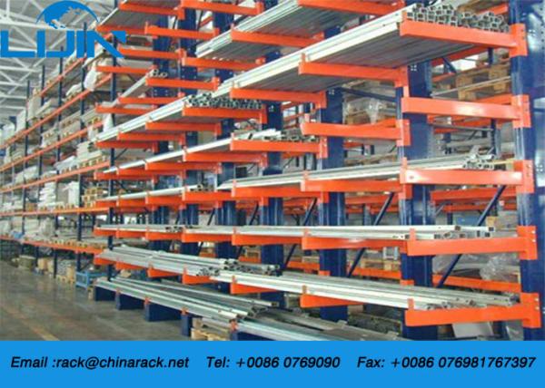 Industrial Industrial Metal Racks , Warehouse Cold Roll Steel King Cantilever
