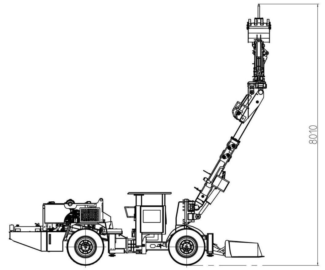 Underground Mining Scaler Diesel Power Tunnel Loose Mobile Rock Scaler Scaling Rig
