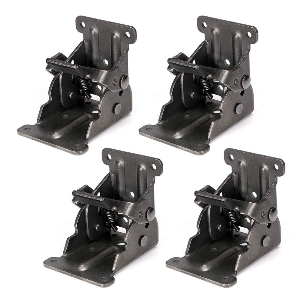Folding Table leg Extension Support for Table Bed Leg Bronze Steel Foldable Hinge