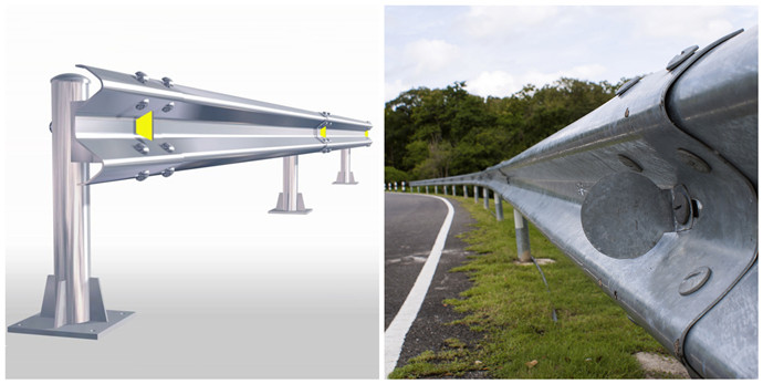 3 Wave Highway Guardrail Roll Forming Machine for Making Steel Highway Crash Barrier​ Profile with Hydraulic Cutting