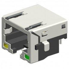 RJ45 Modular Jack (Offset),Shielded, THT, Reflow Soldering, LED