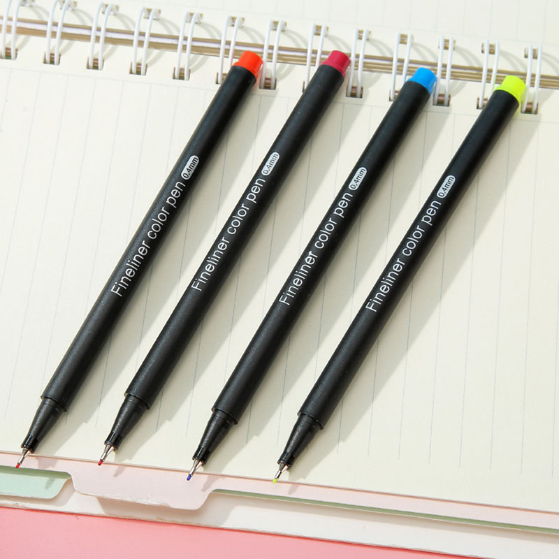 Watercolor Art Marker Pen Set of 12 Fine Point Markers for Writing and Fineliner Art