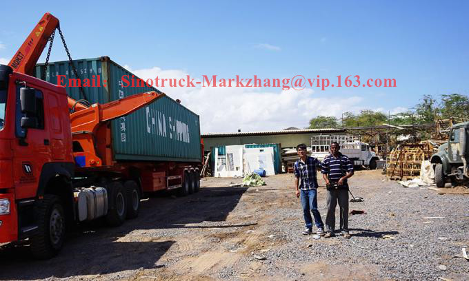 Self Loading Container Trailer Cargo Handling Equipment In Port 37 Ton Capacity
