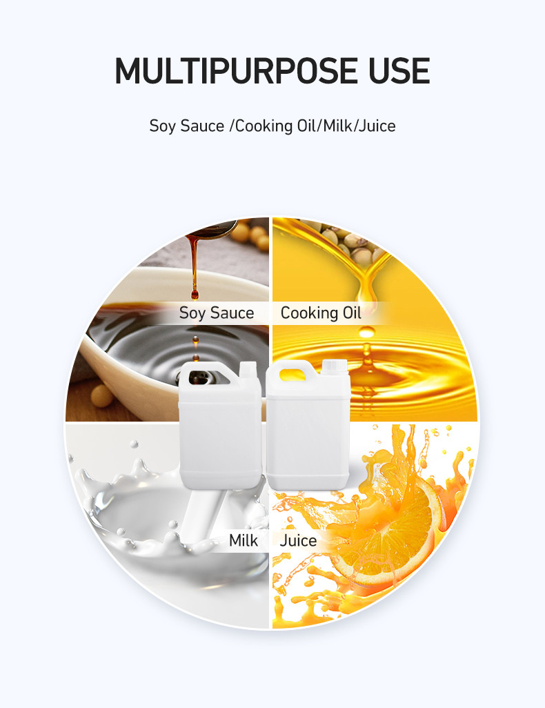 Custom Plastic Cooking Oil Bottle With Handle 1600ml 2000ml 4300ml 5000ml 6000ml