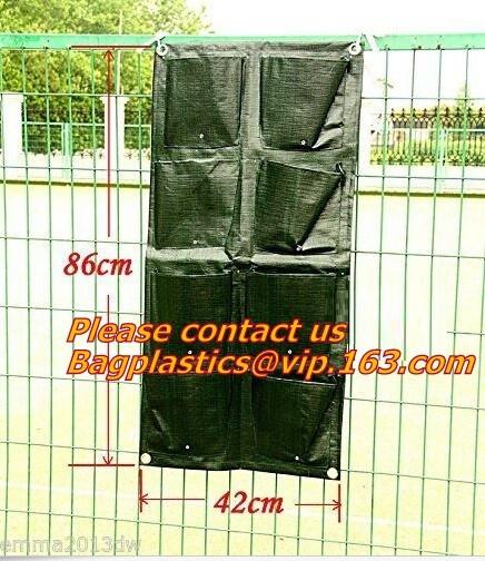Waterproof, Garden, Patio Plant, Flower, Grow Bags, 8 Pockets, Pouch, Hanging