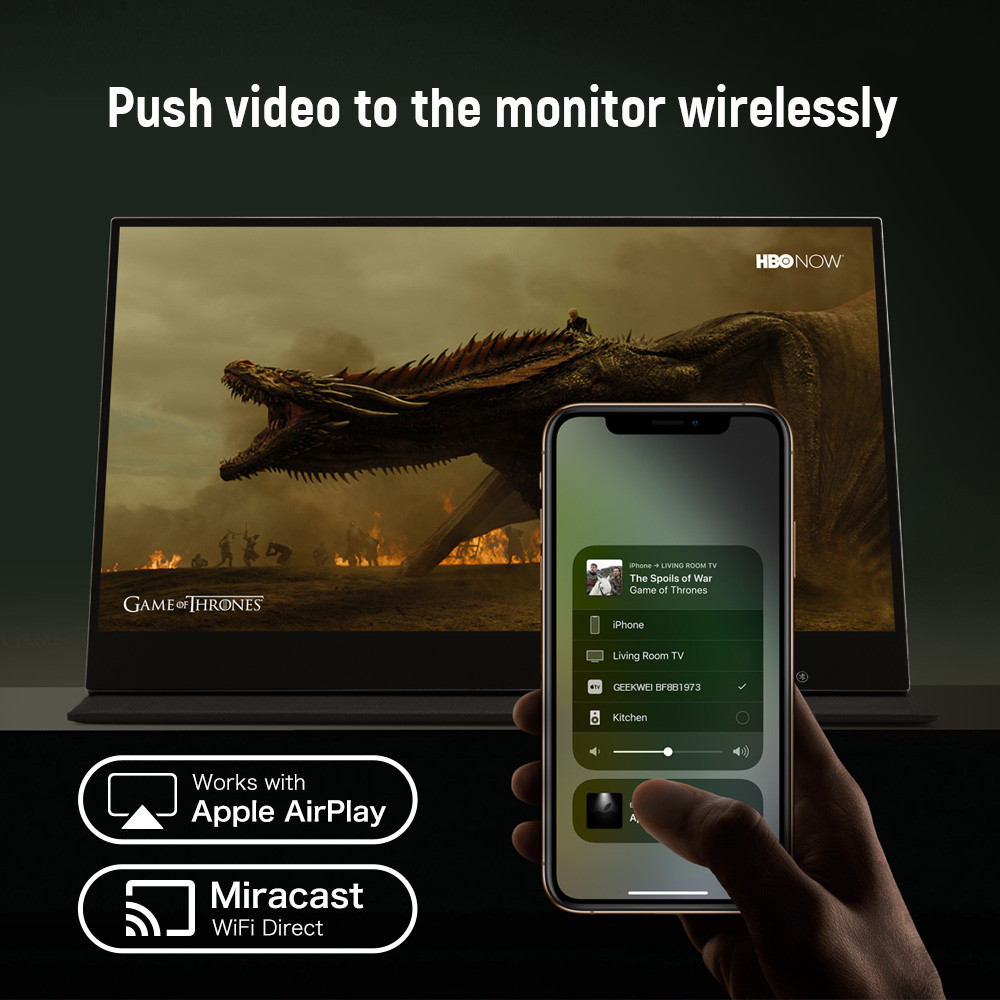 CNHOPESTAR Thin IPS Portable Wireless Touch Screen Monitor For Tablet
