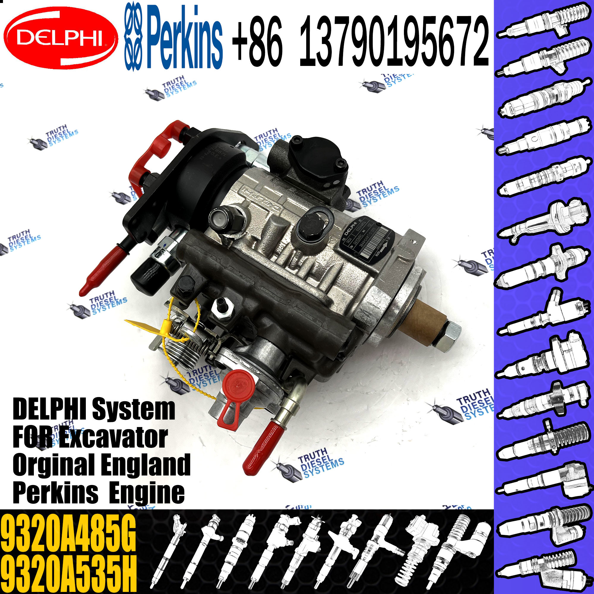 DP20 Diesel Engine Fuel Pump 9320A485G 2644H041KT 2644H015
