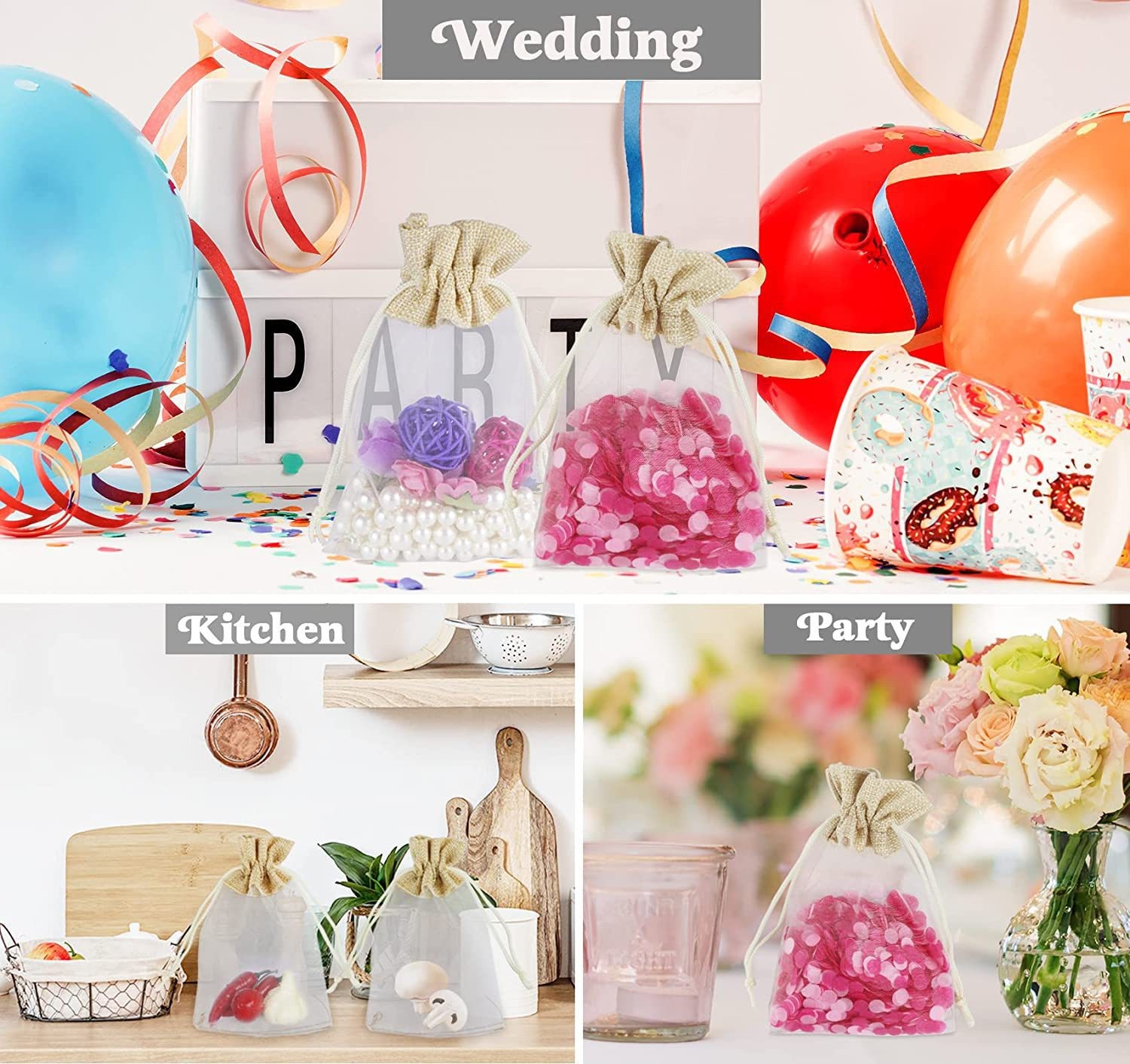 Durable and Versatile Organza Storage Bag for Gift-Giving and Festive Events