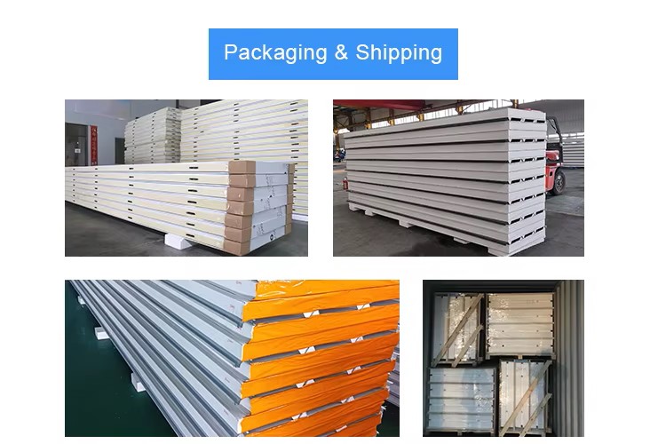 Hotel Fireproof Rock Wool Sandwich Wall and Roof Panel with Metal Glass Sandwich Panel