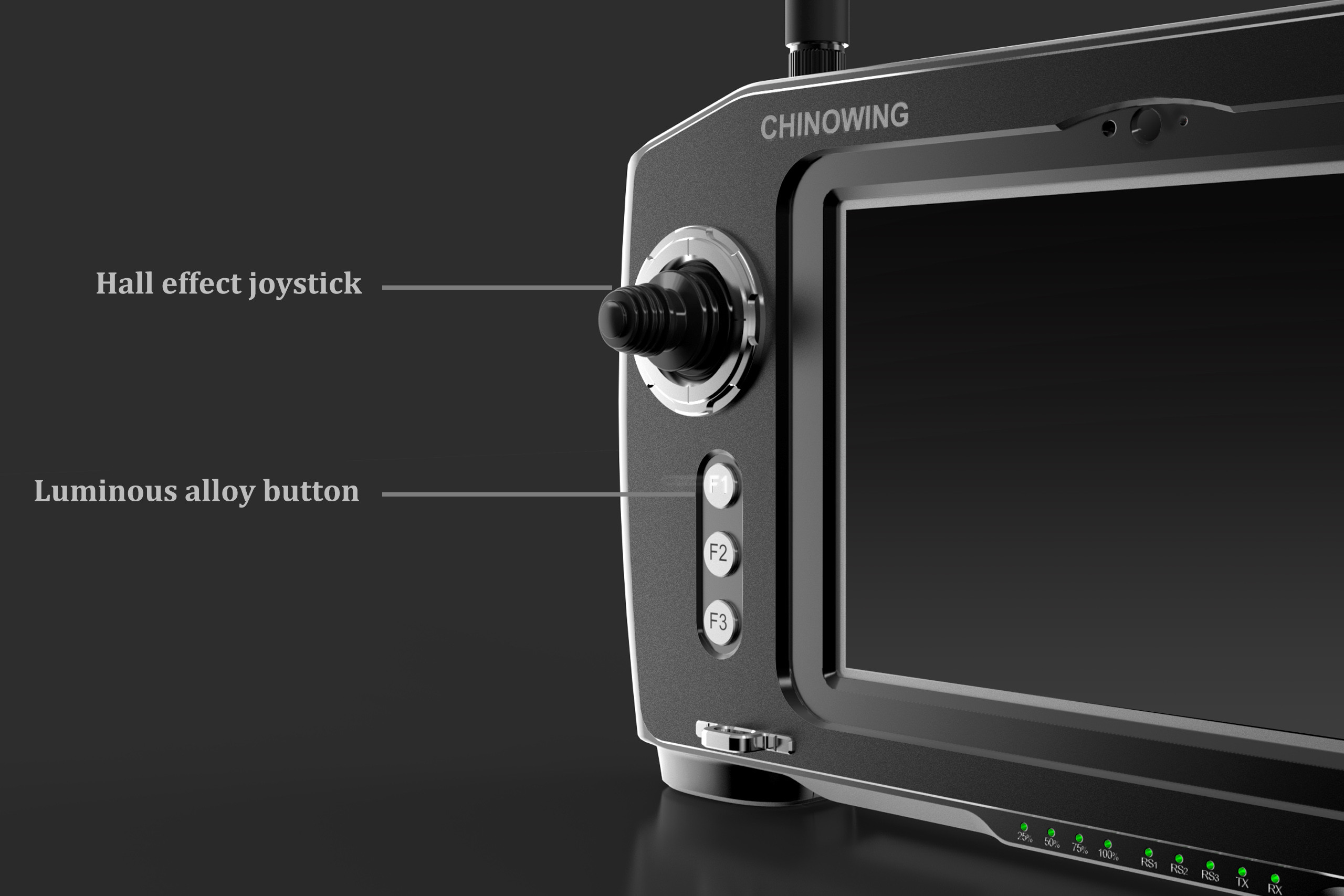 IP65 grading Drone Controller With Screen aluminum alloy shell