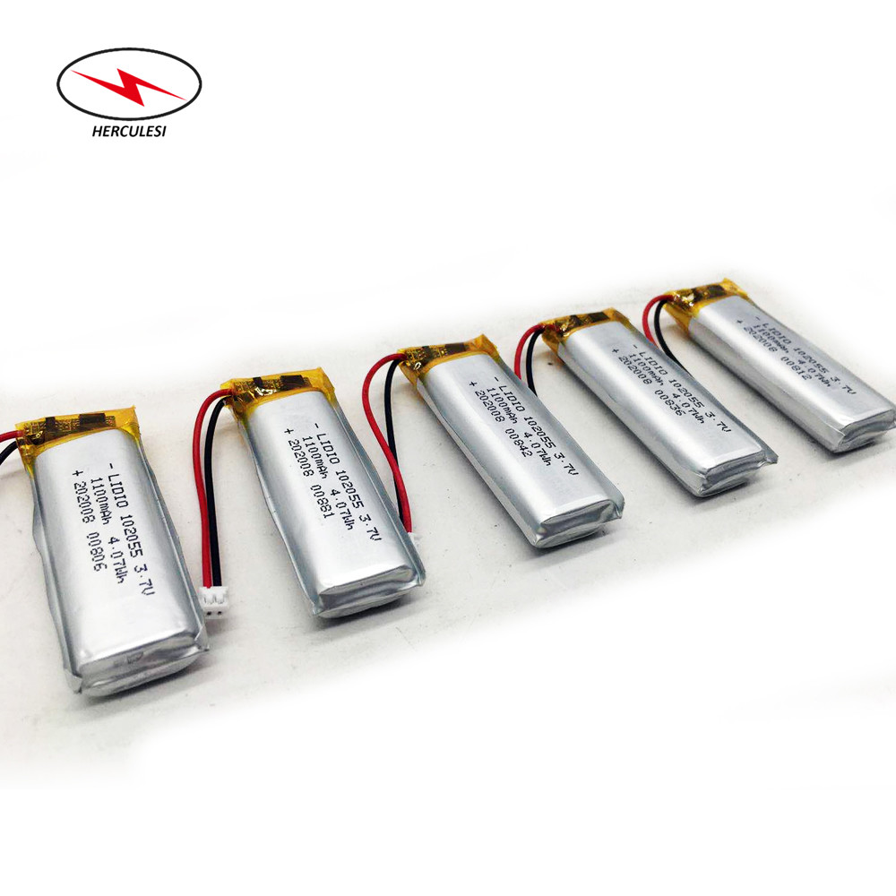3.7V 4.07wh 1100mAh Polymer Lipo Battery 102055 For Beauty Meter