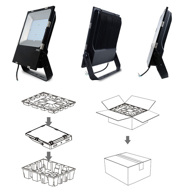 150w 18000Lm Security Flood Lights Corrosion Resistant 330x430.25x60mm