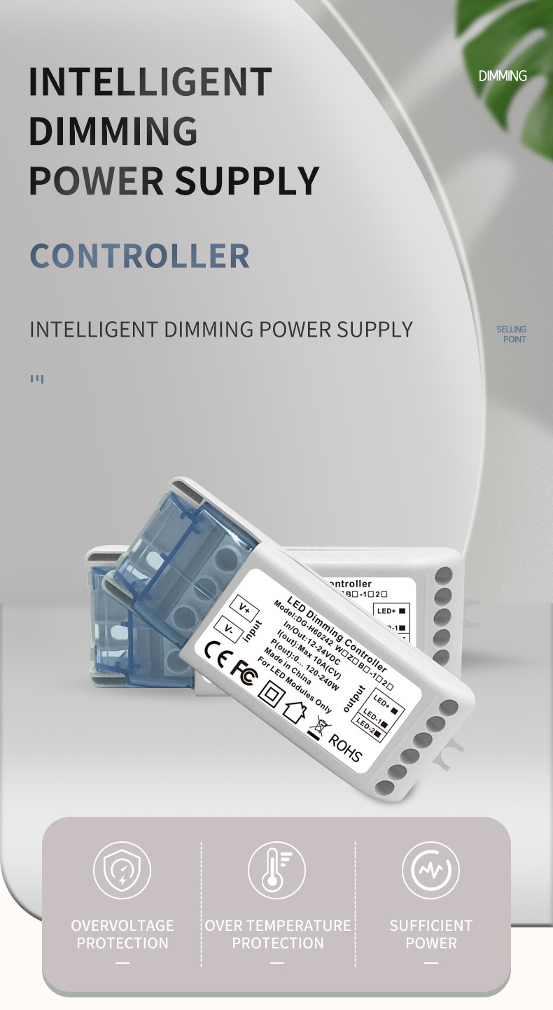 Tinting Low Voltage Lamp LED Dimming Controller Bi Color Temperature Stepless 10A