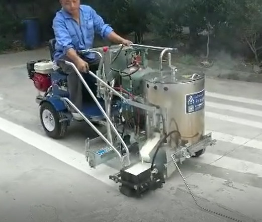 Booster Hot Melt Cold Solvent Linedriver Two Component Road Marking Machine