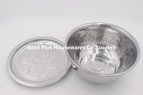 20cm Wholesale price big basin stainless steel oil lid basin kitchen water bowl