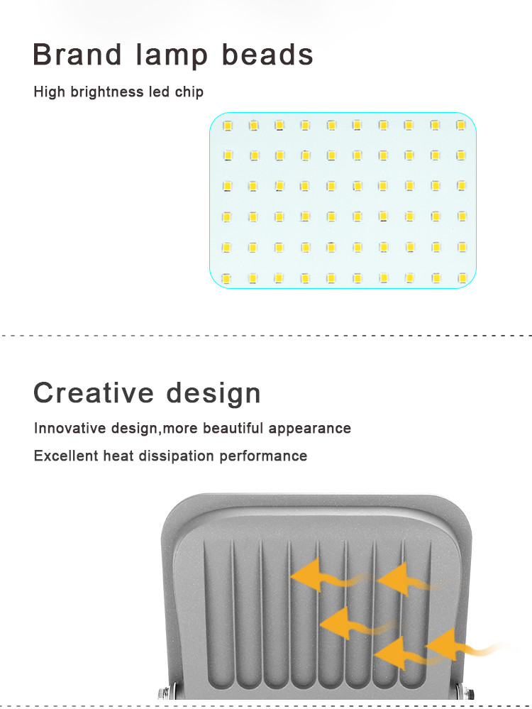 Cri80 Outdoor LED Flood Lights IP65 High Power 100 W 150 W 200 W