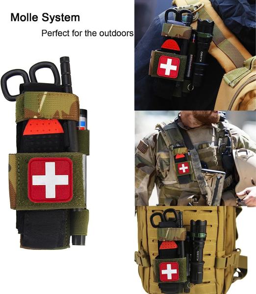 Tactical Tourniquet Storage Bag, 1000D Tactical Tourniquet Holder Molle Trauma