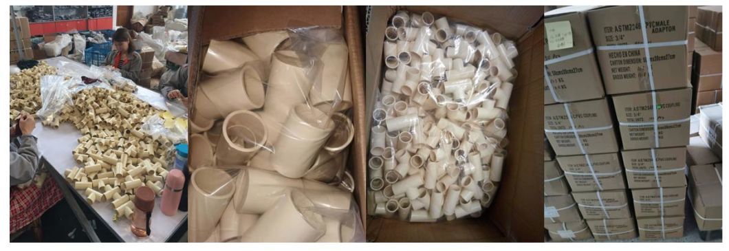 Nb-Qxhy ASTM 2846 CPVC Fittings Male Tee with Brass Thread