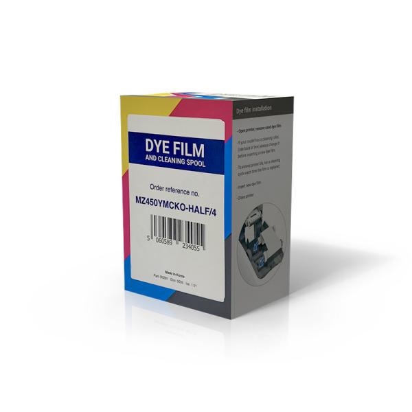 Import Ribbon Magicard MZ450YMCKO-HALF Dye Film And Cleaning Spool 450 prints