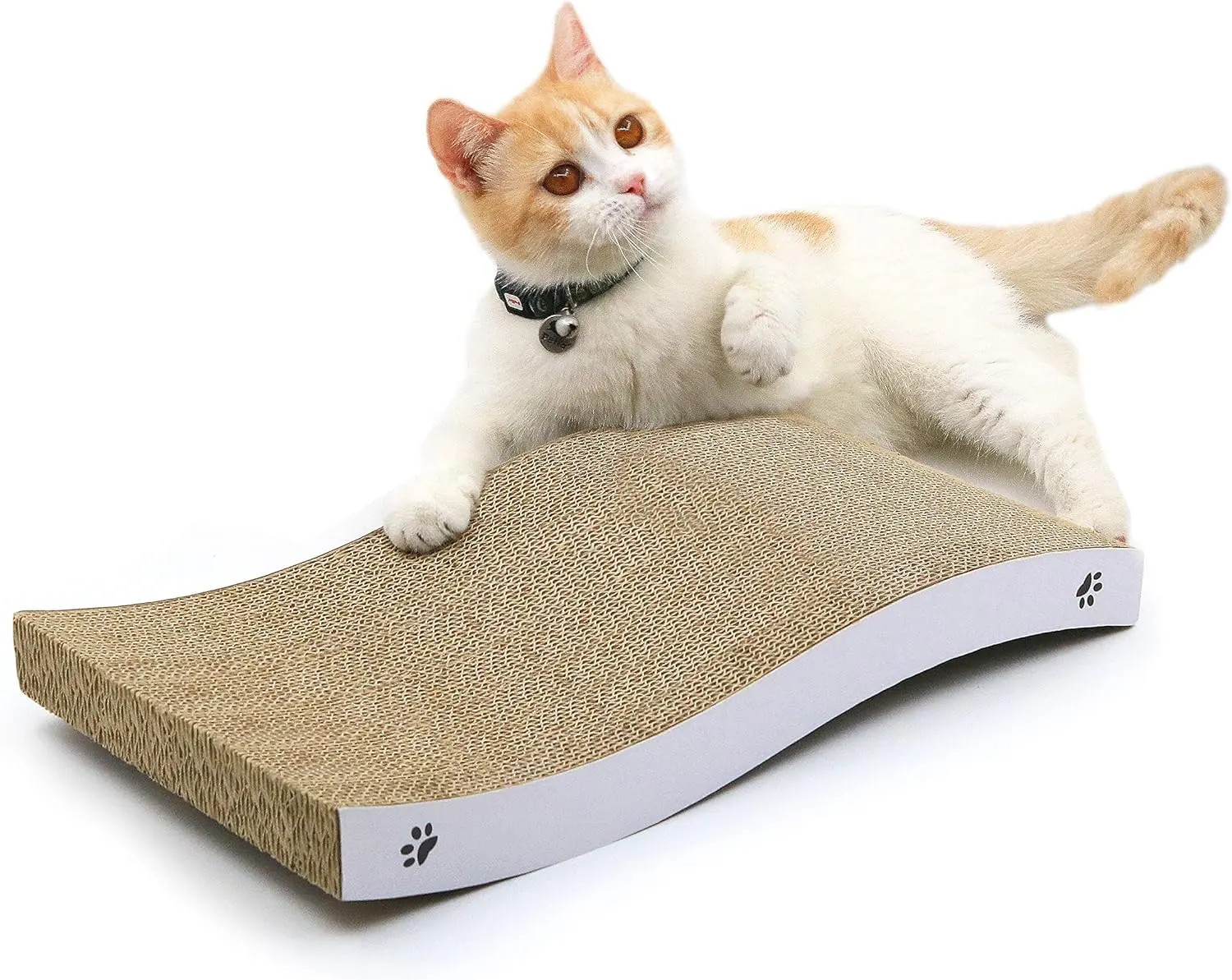 Cardboard Wave Cat Scratcher Durable Cat Scratching Pad Reversible