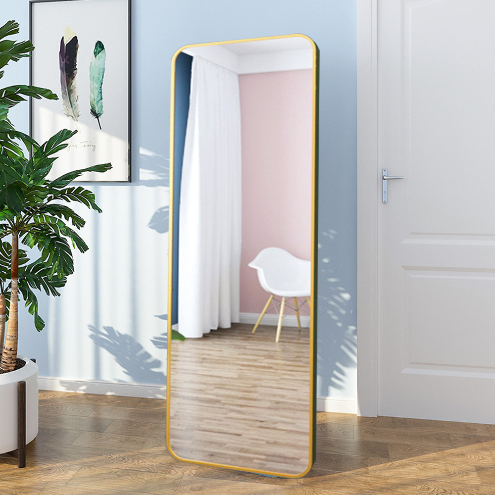 Glass Sticker Full Length Silver Shower Nordic Wall Art for Bathroom Toilet Salon Mirror