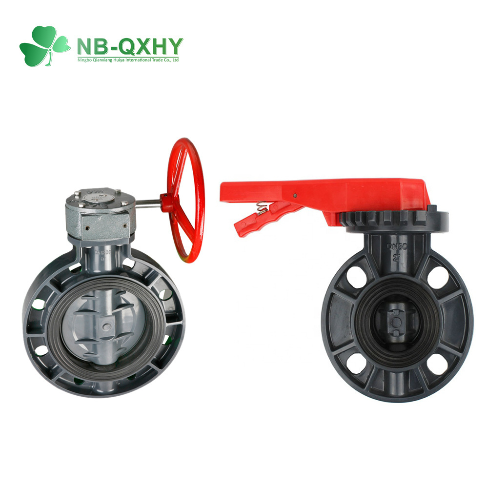 Water Supply DIN ANSI JIS Standard 8&prime;&prime; Wafer Type Plastic PVC UPVC Butterfly Valve