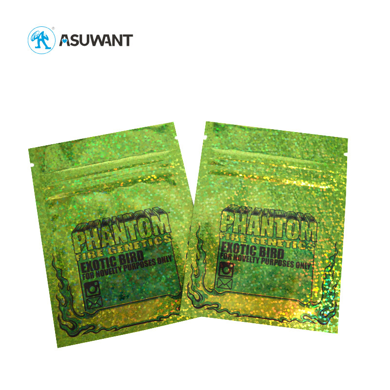 Custom Printed Smell Proof Zipper Bags MOPP PET PE Material For Weed Smoke Cigar