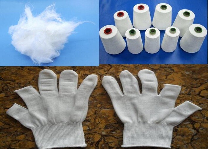 Regenerated Polyester Staple Fiber Polyester Raw Material For Making Glove Yarn