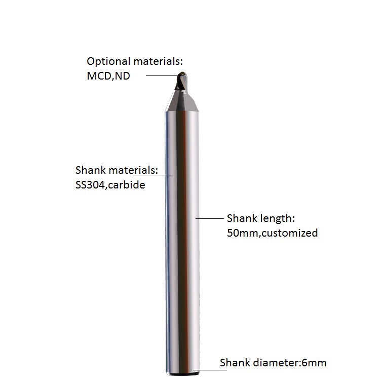 Jewelry Making Monocrystal Radius Milling Cutter
