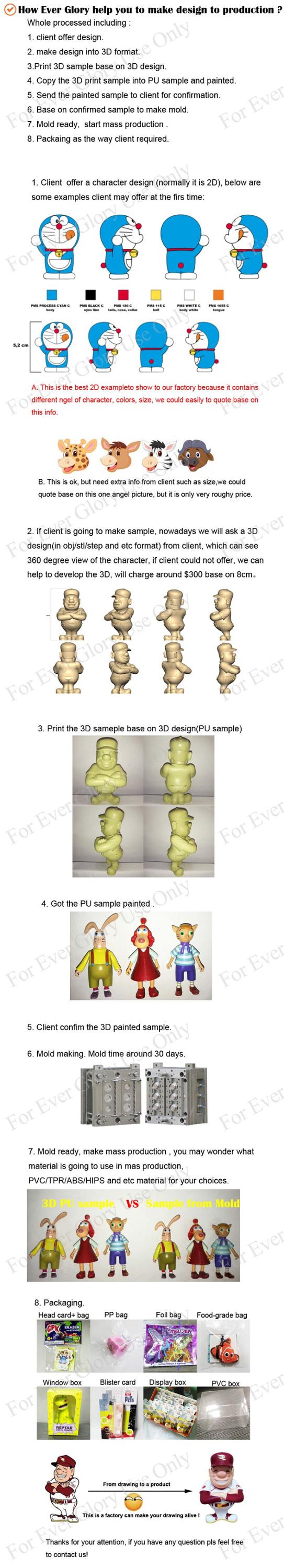 Factory Make Custom Cartoon Toy Figurine Pen Topper Figure