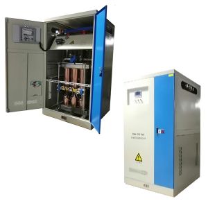 China Electrical LCD Screen 3 Phase 380V 500 Kva Stabilizer on sale