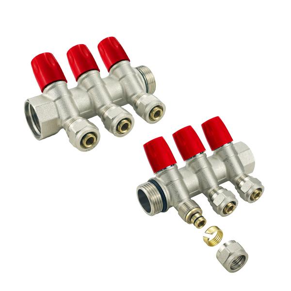 Quality Customized Color Tools & Hardware Valves  Valves Ball Valves Brass Pex Manifold 1/2" Pex Tubing Brass Manifold Valve Underfloor Heating Brass Manifold Valve for sale