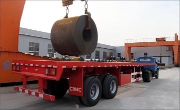 3-Axle Flatbed Semi-Trailer Steel Container Skeleton Truck Trailer